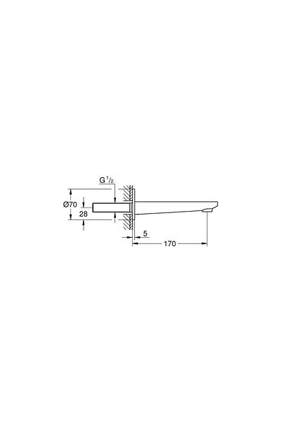 Grohe 13383001 Model Linear Spout
