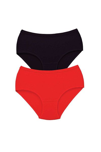 Easy Tedarik 2 Pieces Tutku Women's High Waist Bato Thick Rubber Panties S1