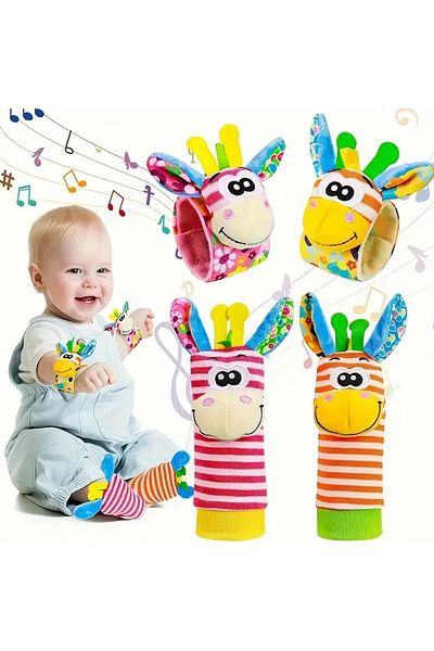 Vivaverse Set Baby Wrist Rattle Socks Toys, Newborn Foot Finder and Wrist Rattle Set