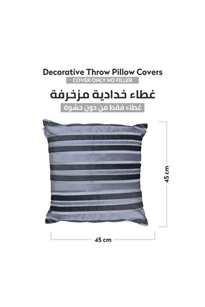 Donetella 2- Piece Modern 45x45 Throw Pillow Cover -,Decorative Covers for Cushions, Filling Not Included