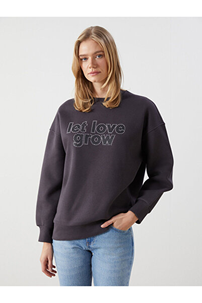 LC Waikiki Γυναικείο χοντρό φούτερ Hilfa New Season Stoned oversized