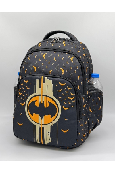 Bevitton Black Primary School Bag for Boy - Set of 3, Character Pattern