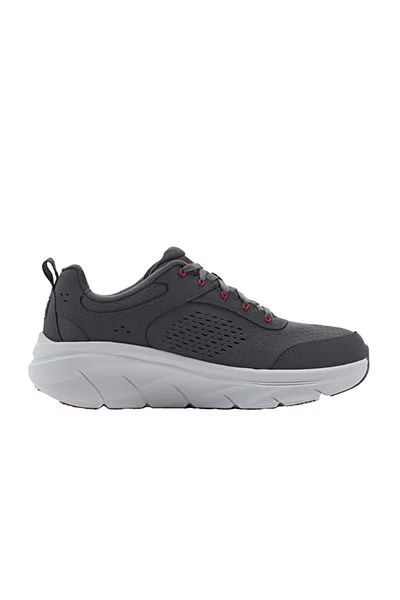 SKECHERS Men's Comfort Shoes - D`Lux Walker 2.0 Gray- Red