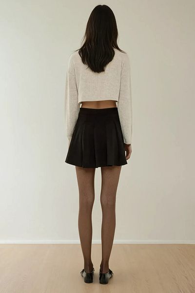 Hiccup Fusta mini țesătă plisată cu pantaloni scurți în interior