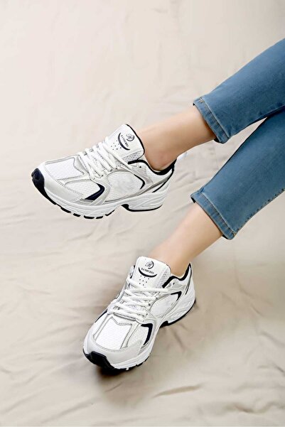 RAMBERİO spor koşu yürüyüş gunluk beyaz lacivert12