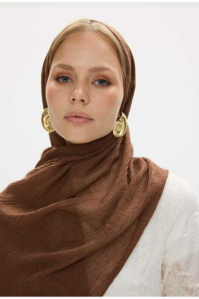 SOFT AKSESUAR New Season Women's Muslin Shawl - Solid Color, Soft Touch