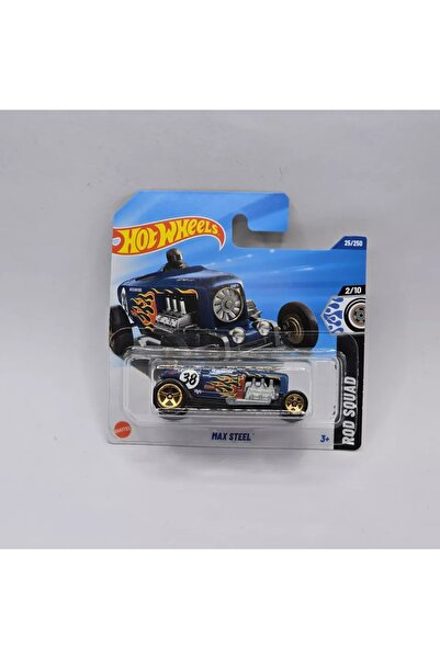 HOT WHEELS 2025 Tekli Araba Max Steel Mavi, Alev İşlemeli