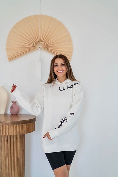 Elbee Fashion Woman Hanorac cu glugă și imprimat