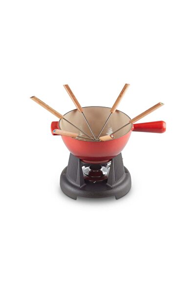 Le Creuset Döküm Demir Fondü Seti, Kiraz Kırmızısı, 2 L
