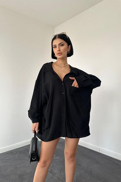 Elbee Fashion Woman Cămașă Cruz fără mărime cu un singur buzunar