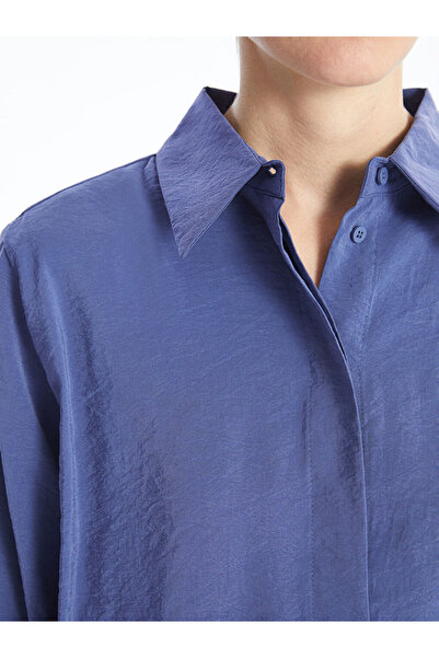 LC Waikiki Blue Women's Plain Shirt Tunic