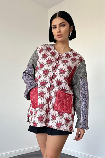 Elbee Fashion Woman Жакет з квітковим візерунком