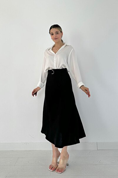 Elbee Fashion Woman Suknja sa crnim pojasom