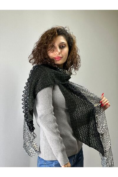 Gönülden Tasarım 220X30 Cm imprimeu leopard Eșarfă pentru femei