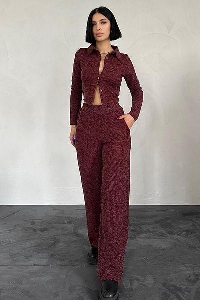 Elbee Fashion Woman Shirt and Pants Tracksuit Set