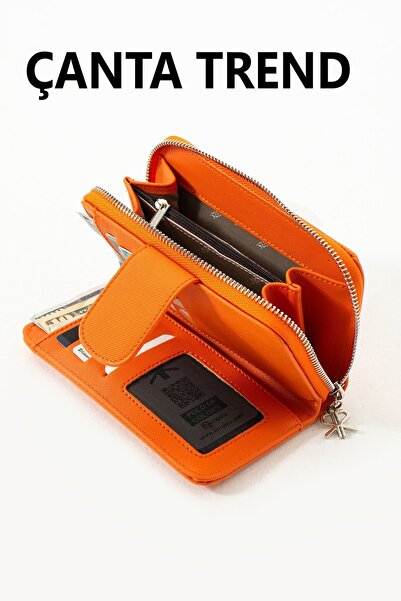 Çanta Trend POLO DE CULORI CADOU PORTOFEL PORTOFEL PORT CARD PORTOCALIU