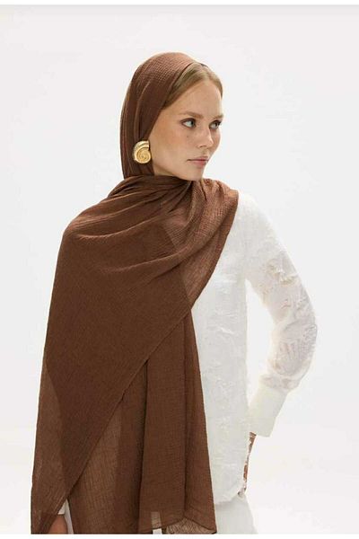 SOFT AKSESUAR New Season Women's Muslin Shawl - Solid Color, Soft Touch