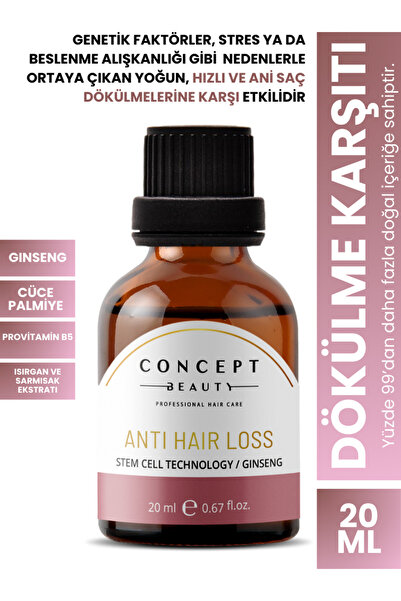Concept Beauty Dökülme Önleyici Bakım Shot'ı – Ginseng-nane Yağı-sarımsak Eks...