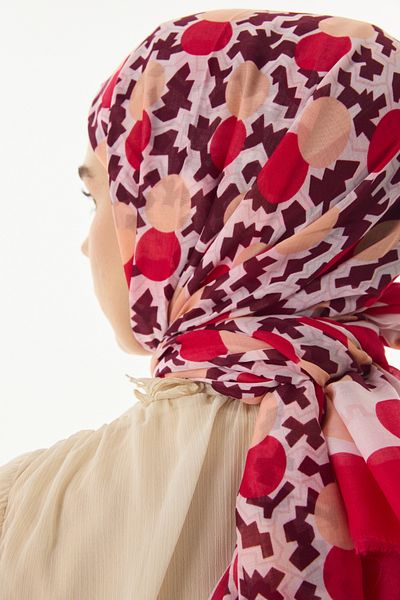 SOFT AKSESUAR Candy Colorful Patterned Shawl