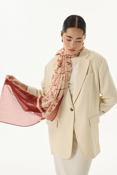 SOFT AKSESUAR Flovers Design Pattern Shawl