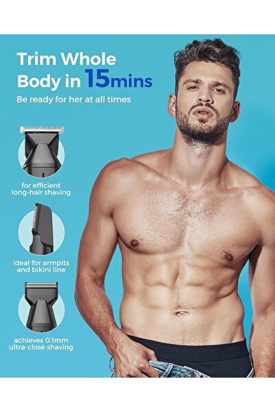 GLAKER 6 In 1 Hair Trimmer Complete Grooming Kit Black CC5136