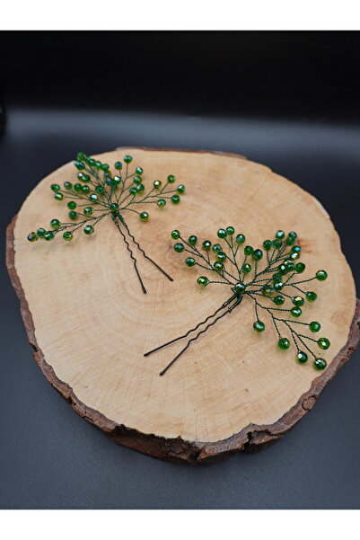 gelinmz Boncuklu Taraklı Ikili Gelin Saç Tokası