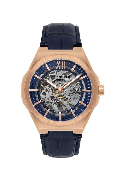 Lee Cooper Lee Cooper Men's Watch, Automatic  Display and Leather Strap - LC08050.499, Blue