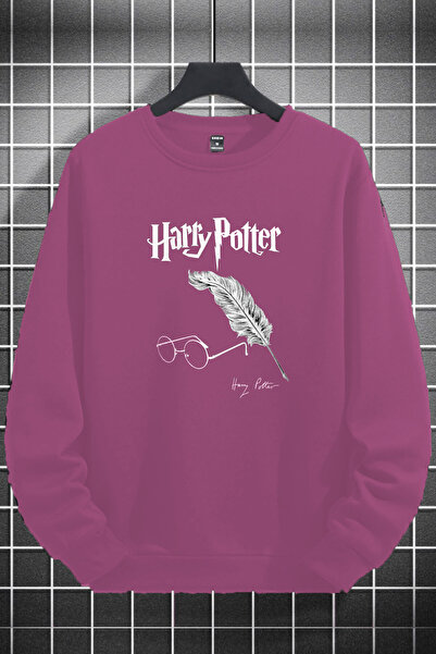 MAD COLLECTİON Hanorac negru din fleece unisex, femei, bărbați, cu imprimeu Harry Potter