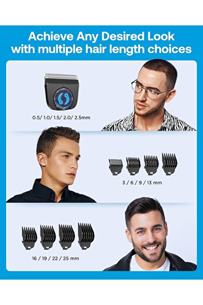 GLAKER Cordless Hair Clipper And Trimmeres With Precision Dial For Men Black HC2022