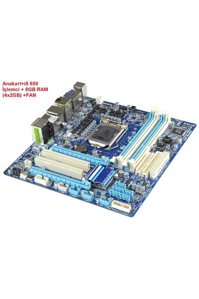 OEM Ga-H55M-Ud2H (Rev. 1.3) H55 Motherboard + Core I5 650 3.2Ghz Processor + 8Gb Ddr3 Ram +Fan Set Refurbished