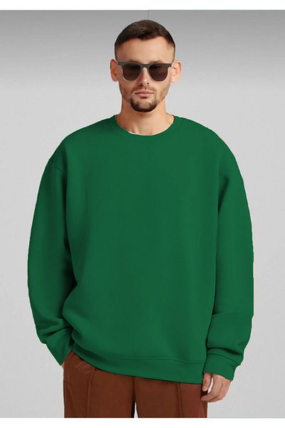 Behalf Βαμβακερό Unisex Oversize Basic Crew Neck Φούτερ