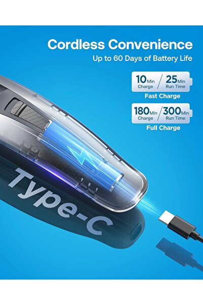 GLAKER Cordless Hair Clipper And Trimmeres With Precision Dial For Men Black HC2022