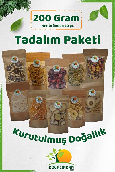 DoğalındanSize Şekersiz Kurutulmuş Meyve Tadalım Paketi 200 Gr.