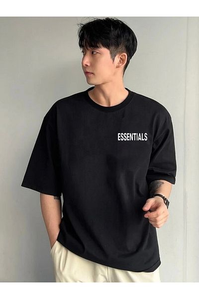DEEPSENCE Unisex Oversize Μαύρο T-shirt - ΑΠΑΡΑΙΤΗΤΑ