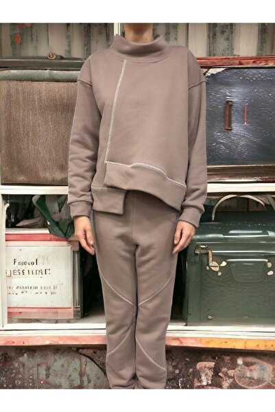 Atelier Bik Γυναικείο Σετ Φούτερ με Λεπτομέρεια Ραφής Αντίθεσης