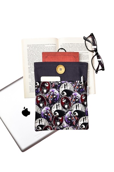 Yeni Yıl Hediyesi, Yılbaşı,Kitap Kılıfı,Tablet Kılıfı,Ebook Kılıfı(Noel Gecesi Kabusu,Jack ve Sally)