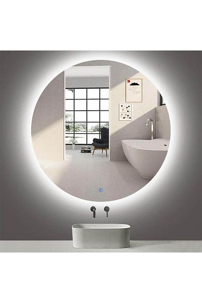 Homelux Oglinda de baie Chloe, rotunda, diametru 60 cm, iluminare led, buton tactil