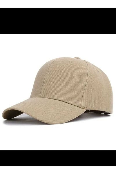 Betülce Set of 3 Adjustable Men's and Women's Plain Sports Caps with Velcro Back
