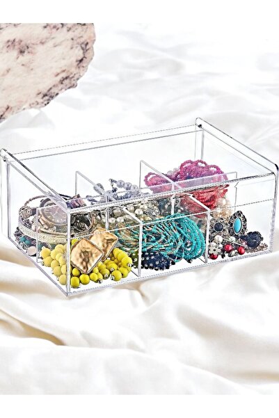 CocoVia Acrylic Storage Box with 6 Compartments - Bag with Lid and Herbal Tea Set