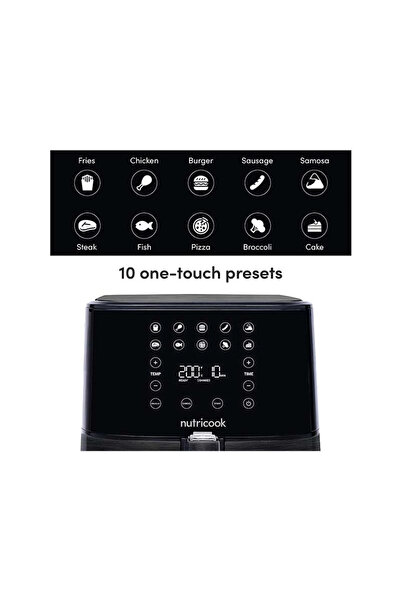 Magic Bullet مقلاة هوائية نيوتريكوك، سعة 5.5 لتر، 1700 واط، لون أسود