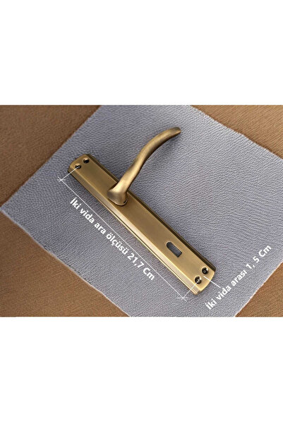 KOLDOOR Trim Mat Antik Sarı Aynalı Oda Kapı Kolu 1 Takım Şık Ve Dayanıklı