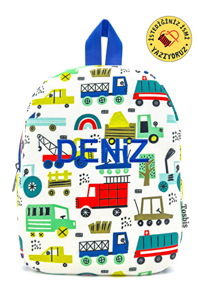 Tosbiş [ Istediğiniz Ismi Yazıyoruz ] Trafik 0-8 Yaş Çocuk Sırt Çantası, Anao...