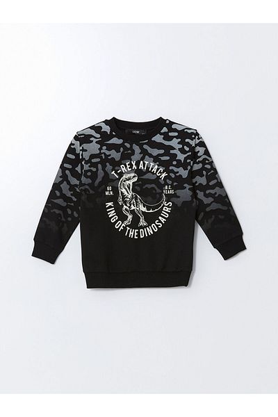 LC Waikiki Lcw Kids Crew Neck Printed Baby Boy Tracksuit Set