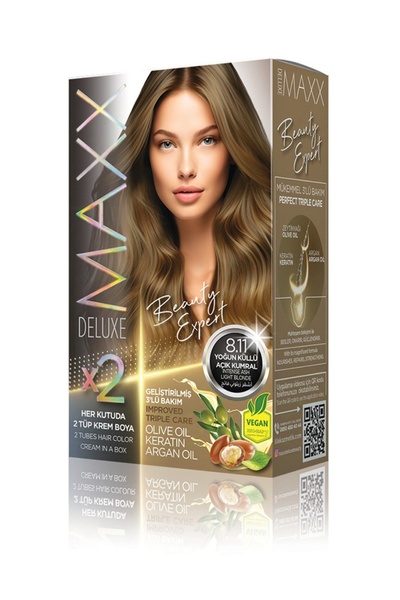 MAXX DELUXE Beauty Expert 8.11 Yoğun Açık Küllü Kumral Set Boya