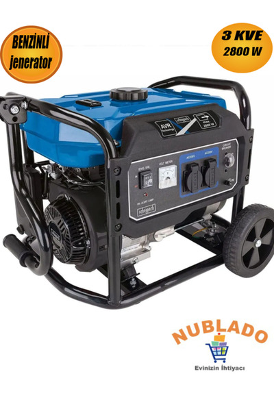 NUBLADO Benzinli Jenerator 3,5 Kw 2800 Watt Sg3200x Ev Iş Kamp Orman Elektrik Jeneratör.