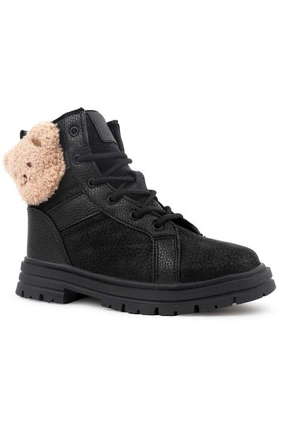 KOCAMANLAR Παιδικές μπότες Luno Unisex - Animal Figure, Ορθοπεδική Αντιολισθητική Σόλα, ΜΑΥΡΟ