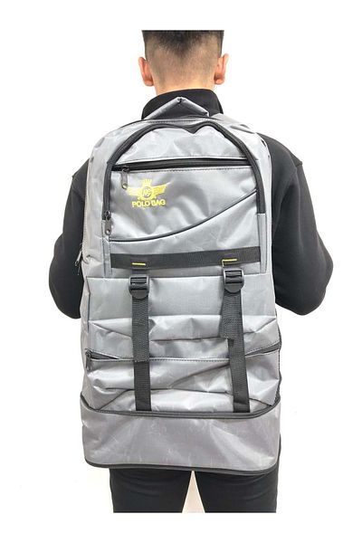 KOCAMANLAR Bellows Orthopedic Multi-Eye Ταξίδι Πεζοπορία Κάμπινγκ Sports Mountaineer σακίδιο πλάτης ΓΚΡΙ