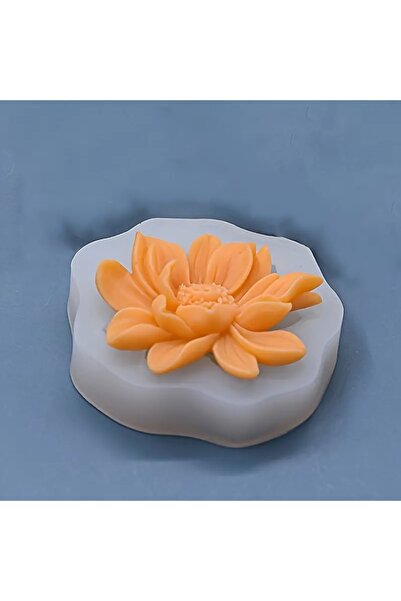 HogART Design Lotus Kek Şekilli Mum Sabun & Kokulutaş Silikon Kalıp