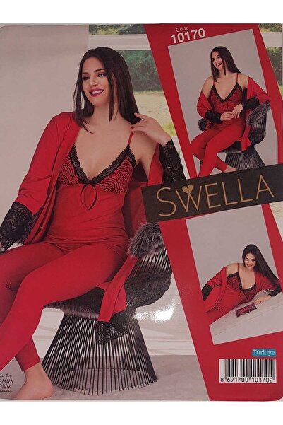 SWELLA 3'LÜ PİJAMA TAKIMI (GECELİK)