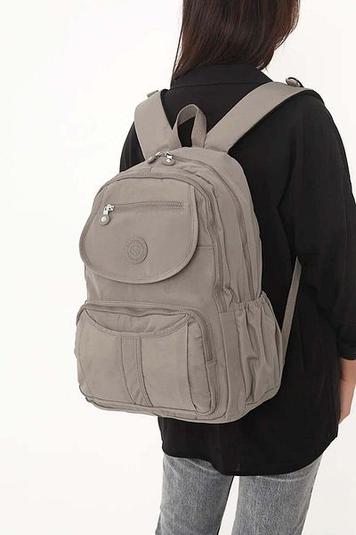 Lifonbag Unisex Αδιάβροχο Crinkle Υφασμάτινο Σχολικό και Ταξιδιωτικό Σακίδιο Πολλαπλών Διαμερισμάτων Laptop